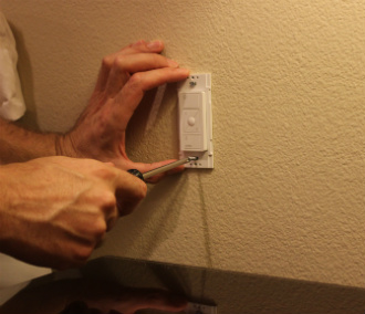 Install the dimmer wall mount