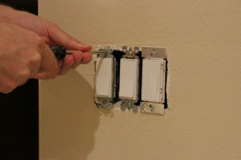 remove the old light switch