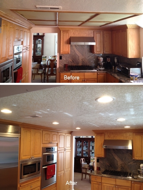 kitchen soffit with recessed lighting