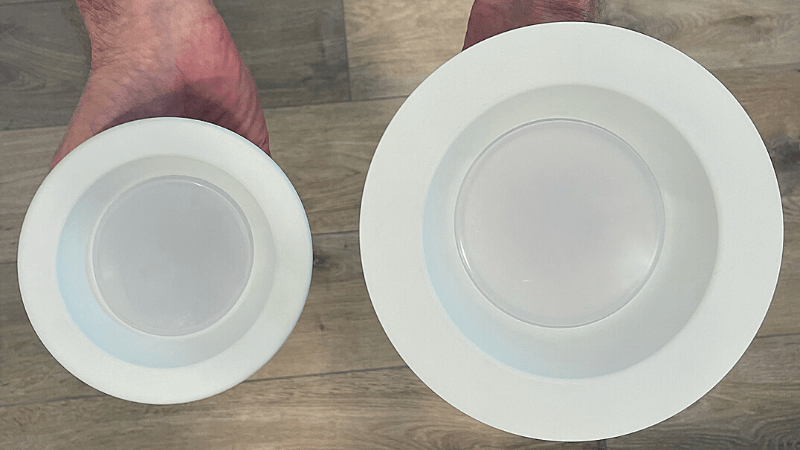 4 inch vs 6 inch recessed lighting comparison